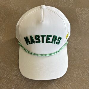 NWT 2025 Masters White and Green Tech Mens Hat Cap